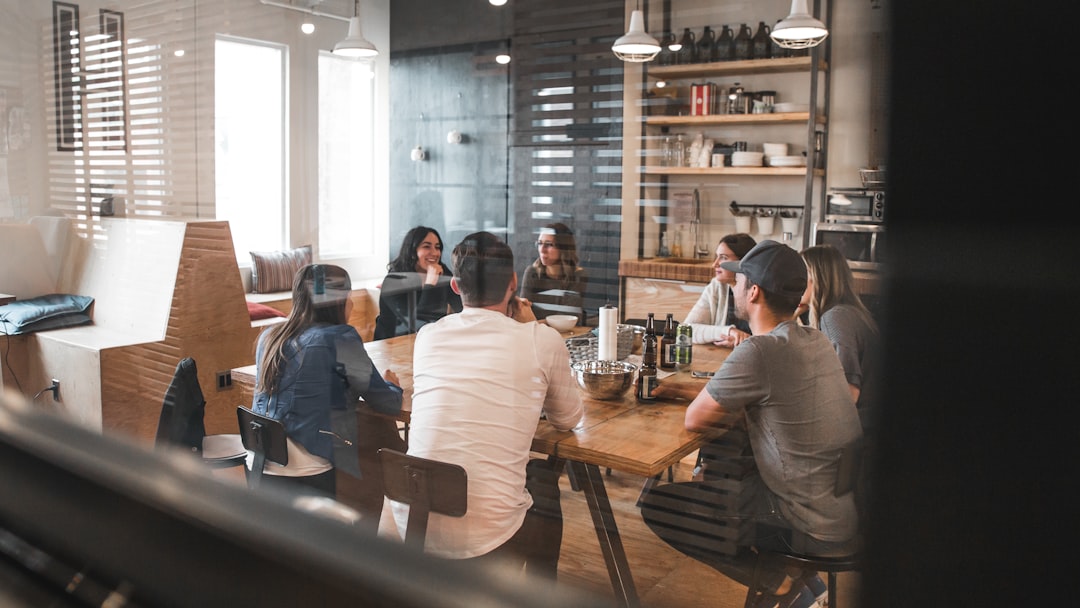 Business owners meeting to discuss commercial financing options